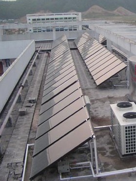 比亚迪公司太阳能热水器工程现场 